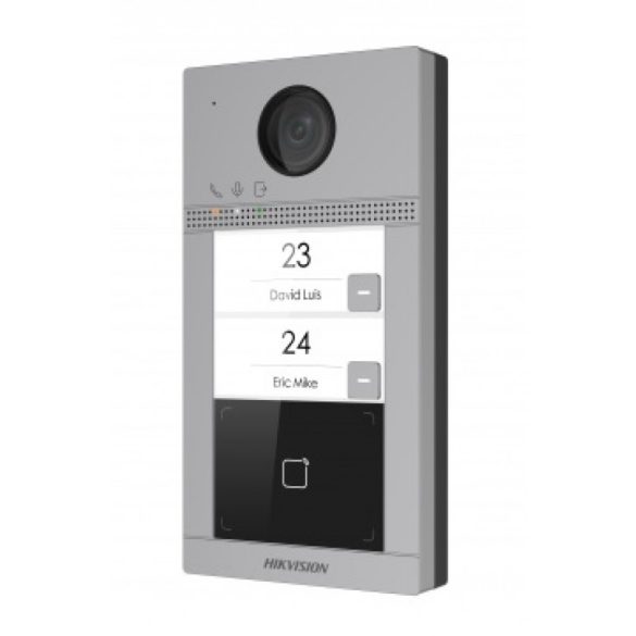 Hikvision DS-KV8213-WME1 (B) Kétlakásos IP video-kaputelefon kültéri egység; kártyaolvasóval; IR-megvilágítás; WiFi; 12 VDC/PoE