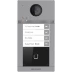   Hikvision DS-KV8413-WME1/Flush (C) Négylakásos IP video-kaputelefon kültéri egység; kártyaolvasóval; IR-megvilágítás; WiFi; 12 VDC/PoE