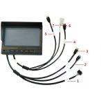   Hikvision DS-MP1302/Bracket Mounting 7" LCD monitor; mobil rögzítőhöz; 1 multilink, 2 videojel és 1 intercom bemenet