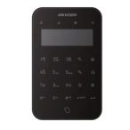   Hikvision DS-PK1-LT-WE/Black Vezeték nélküli LCD+LED kezelő AXPro központokhoz; 868 MHz; fehér; 4x CR123A elem; fekete