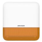   Hikvision DS-PS1-E-WE/Orange Vezeték nélküli kültéri sziréna AXPro központokhoz; 110 dB; IP65; 868 MHz; 12 VDC/4x CR123A; narancs