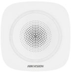   Hikvision DS-PS1-I-WE/Red Vezeték nélküli beltéri sziréna AXPro központokhoz; 110 dB; 868 MHz; 3x CR123A; piros