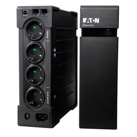 Eaton EL650USBDIN Ellipse ECO sorozatú szünetmentes tápegység; 650 VA; 400 W; USB; opcionális kittel rackbe szerelhető