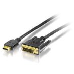 Equip EQUIP119323 HDMI-DVI (18+1) kábel; aranyozott; 3 m