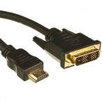 Equip EQUIP119325 HDMI-DVI (18+1) kábel; aranyozott; 5 m