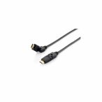   Equip EQUIP119362 HDMI 2.0 kábel; apa/apa; 4K/60 Hz; aranyozott; forgatható csatlakozók; fekete; 2 m