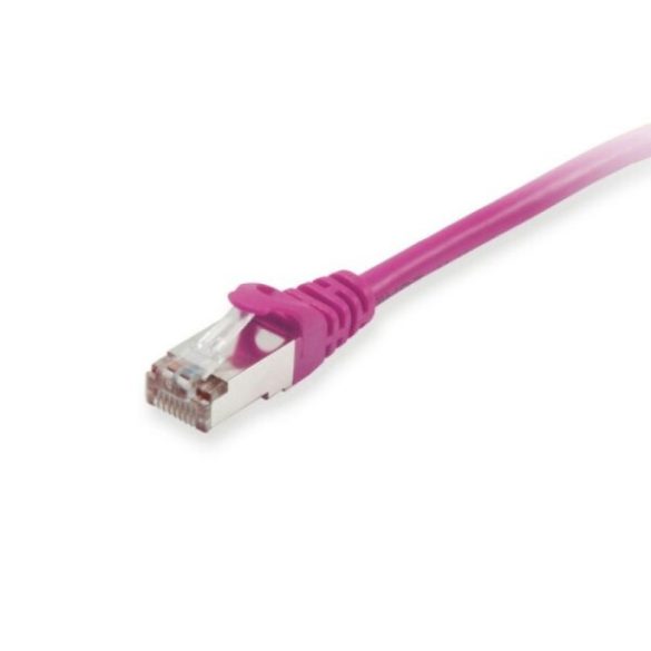 Equip EQUIP605557 SFTP patch kábel; cat6; LSOH; duplán árnyékolt; lila; 0,5 m