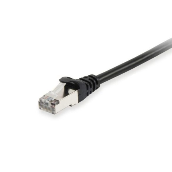 Equip EQUIP606103 S/FTP patch kábel; cat6a; fekete; 1 m