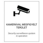   Nestron FM-01 Magyar és angol nyelvű figyelmeztető matrica: "Kamerával megfigyelt terület"; 175x200 mm