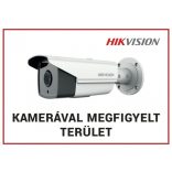 Nestron FM-02 Magyar nyelvű figyelmeztető matrica: "Kamerával megfigyelt terület"; 148x105 mm