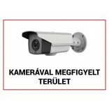 Nestron FTB-KMT01 Műanyag figyelmeztető tábla: "Kamerával megfigyelt terület"; 210x300x1 mm