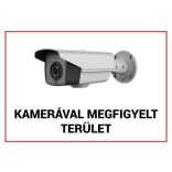 Nestron FTB-KMT01 Műanyag figyelmeztető tábla: "Kamerával megfigyelt terület"; 210x300x1 mm