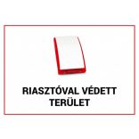Nestron FTB-RVT01 Műanyag figyelmeztető tábla: "Riasztóval védett terület"; 210x300x1 mm