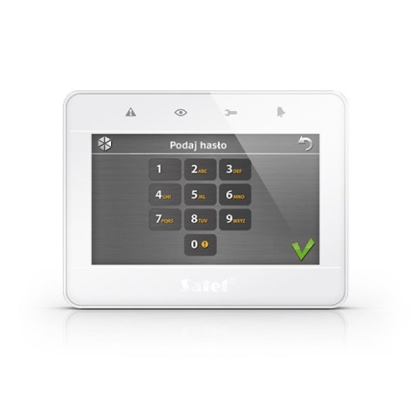 Satel INT-TSG-W 4.3" érintőképernyős kezelő; fehér