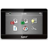 Satel INT-TSH-BSB 7" érintőképernyős kezelő; fekete előlap, ezüst keret, fekete hátlap