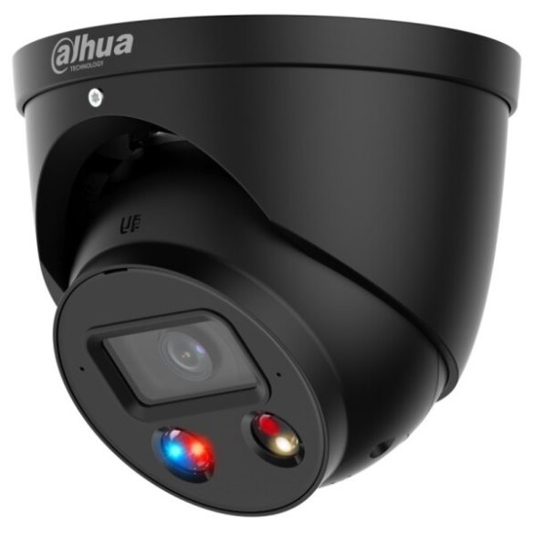 Dahua IPC-HDW3849H-AS-PV-0280B-S4-B 8 MP WizSense Full-color WDR fix IR/láthatófény IP dómkamera; SMD4.0; fény- és hangriasztás; fekete
