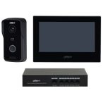   Dahua KTP03 Egylakásos IP video-kaputelefon szett; VTO2111D-P-S2 + VTH2621G-P + PoE switch; felületre szerelhető