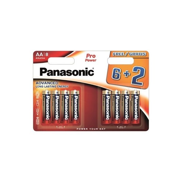 Panasonic LR6EPS/8BW 6+2F 1.5V AA ceruza tartós alkáli elem