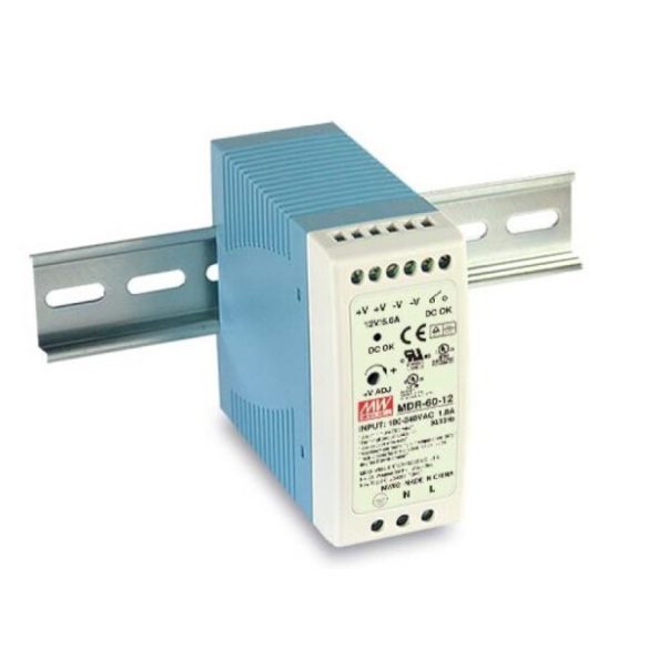 Mean Well MDR-60-12 Ipari tápegység; 12V; 5A; 60W; DIN sínre szerelhető