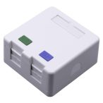   Nestron NBN-KEY-12U-S Keystone fali aljzat, felületre szerelhető; 2 portos; árnyékolatlan; 90°/180° keystone kompatibilis