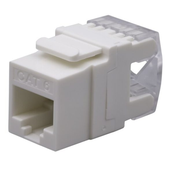 Nestron NPN-KEY-1C6U-180C Keystone UTP csatlakozó; Cat6; 180°; dual IDC (Krone/110)