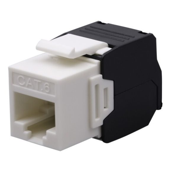 Nestron NPN-KEY-1C6U-180WT Keystone UTP csatlakozó; Cat6; 180°; szerszám nélkül szerelhető