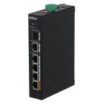   Dahua PFS3106-4ET-60-V2 6 portos ipari PoE switch (60 W); 3 PoE+ / 1 HiPoE / 1 RJ45 + 1 SFP uplink port; nem menedzselhető