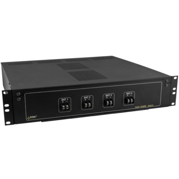 Pulsar RAKU3 2U akkumulátor tároló doboz 19" rack szekrényekbe; 410mm mély; 4x 7Ah/17Ah akkumulátor hely