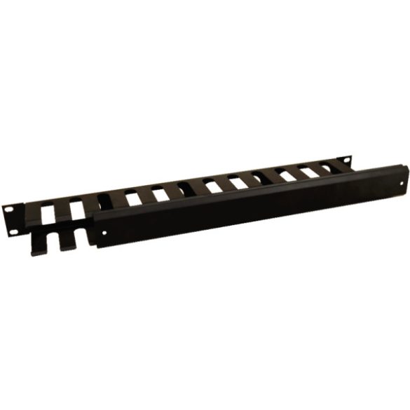 Pulsar RAOK-1M 19" kábel rendező panel; 1U; vízszintes; fedéllel; fém