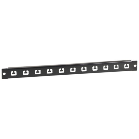 Pulsar RAOK-1T 19" kábel rendező panel; 1U; vízszintes; sík; fém