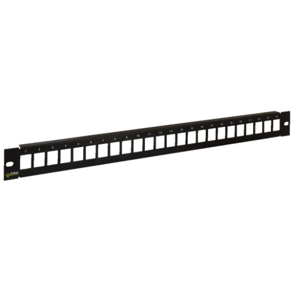 Pulsar RAP-RJ45 19" keystone patch panel; 24 port; árnyékolatlan