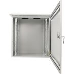   Pulsar RK1264-G 19" 12U 600x400 fali rack szekrény; készre szerelt; vandálbiztos; szürke