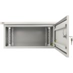   Pulsar RK464-G 19" 4U 600x400 fali rack szekrény; készre szerelt; vandálbiztos; szürke