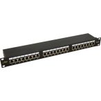   Pulsar RP-F24V6 19" patch panel; 24 port; cat6; árnyékolt; tehermentesítővel; 90 fokos modulok