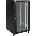   Pulsar RS2266 19" 22U 600x600 álló rack szekrény; lapra szerelt; fekete