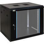   Pulsar RW964 19" 9U 600x450 fali rack szekrény; készre szerelt; fekete