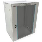   Pulsar RWA1564-G 19" 15U 600x450 fali rack szekrény; lapraszerelt; szürke; könnyített kialakítás