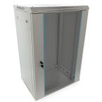   Pulsar RWA1864-G 19" 18U 600x450 fali rack szekrény; lapra szerelt; szürke; könnyített kialakítás