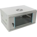   Pulsar RWA454-G 19" 4U 540x400 fali rack szekrény; lapra szerelt; szürke; könnyített kialakítás