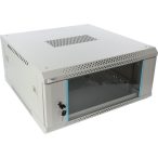   Pulsar RWA466-G 19" 4U 600x600 fali rack szekrény; lapra szerelt; szürke; könnyített kialakítás