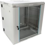   Pulsar RWDA1265-G 19" 12U 600x550 fali rack szekrény; kiforgatható; lapra szerelt; szürke; könnyített kialakítás
