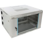   Pulsar RWDA665-G 19" 6U 600x550 fali rack szekrény; kiforgatható; lapraszerelt; szürke; könnyített kialakítás