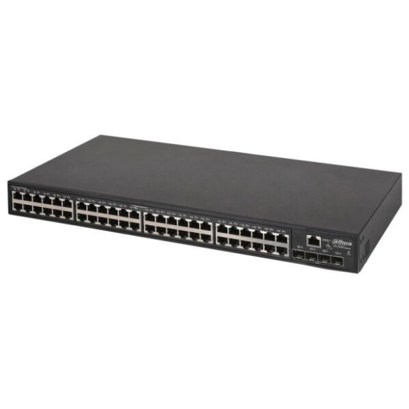 Dahua S5500-48GT4XF-E 52 portos központi switch; 48 Gbit / 4 10Gbit SFP uplink port; menedzselhető