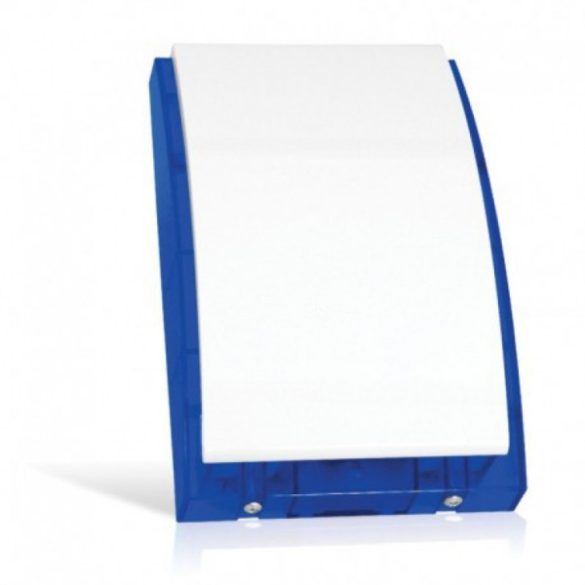 Satel SP-4001 BL Kültéri hang- és fényjelző; ultrafényes LED-ek; piezo hang; műanyag burkolat; fém pajzs