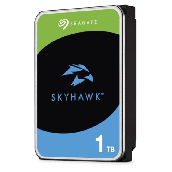 Seagate ST1000VX013 SkyHawk; 1 TB biztonságtechnikai merevlemez; 256 MB cache; 24/7 alkalmazásra