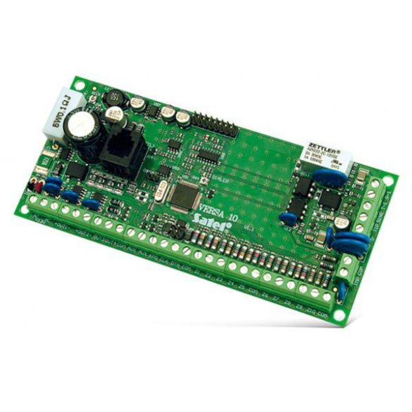 Satel VERSA 10 10-30 zónás riasztóközpont alaplap; 2 partíció; 4-12 kimenet; beépített PSTN kommunikátor