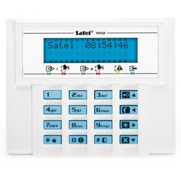 Satel VERSA-LCD-BL LCD kezelő VERSA központokhoz; kék háttérfény és kijelző