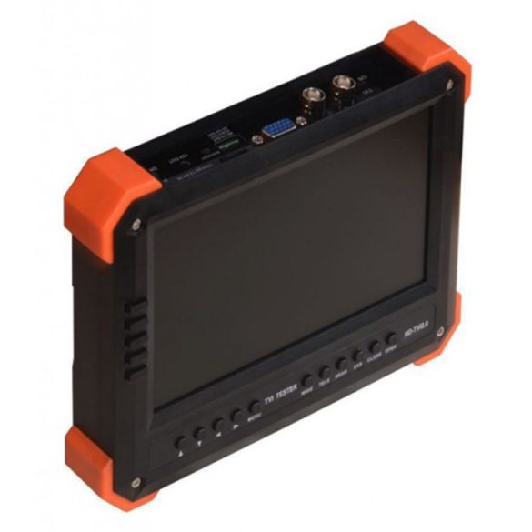 Hikvision X41T THD tesztmonitor; 7" LCD kijelző; 800x480 felbontás; analóg és TVI kamerákhoz