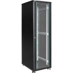   Pulsar ZRS4268 19" 42U 600x800 álló rack szekrény; készre szerelt; fekete