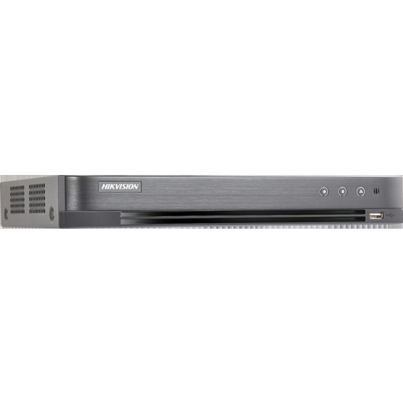 Hikvision iDS-7208HQHI-M1/S(C)/8A+8/4ALM 8 csatornás AcuSense THD DVR; 4MPlite@15fps, 1080p@15fps; + 2×6MP IP; koax audio; riasztás I/O